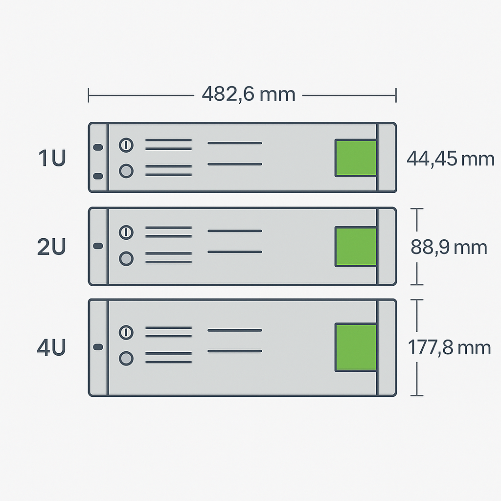 Vergleich der Serverhöhen